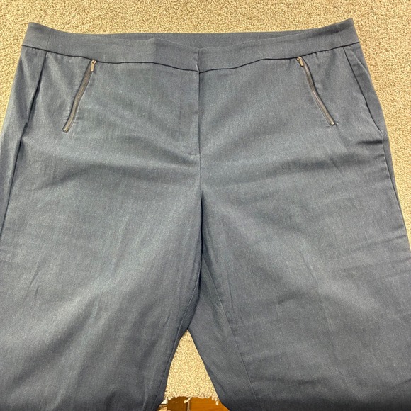 Lane‎ Bryan Womens Pants Size 28W Blue Zip Pocket Cropped Casual Stretch Career - Picture 8 of 8